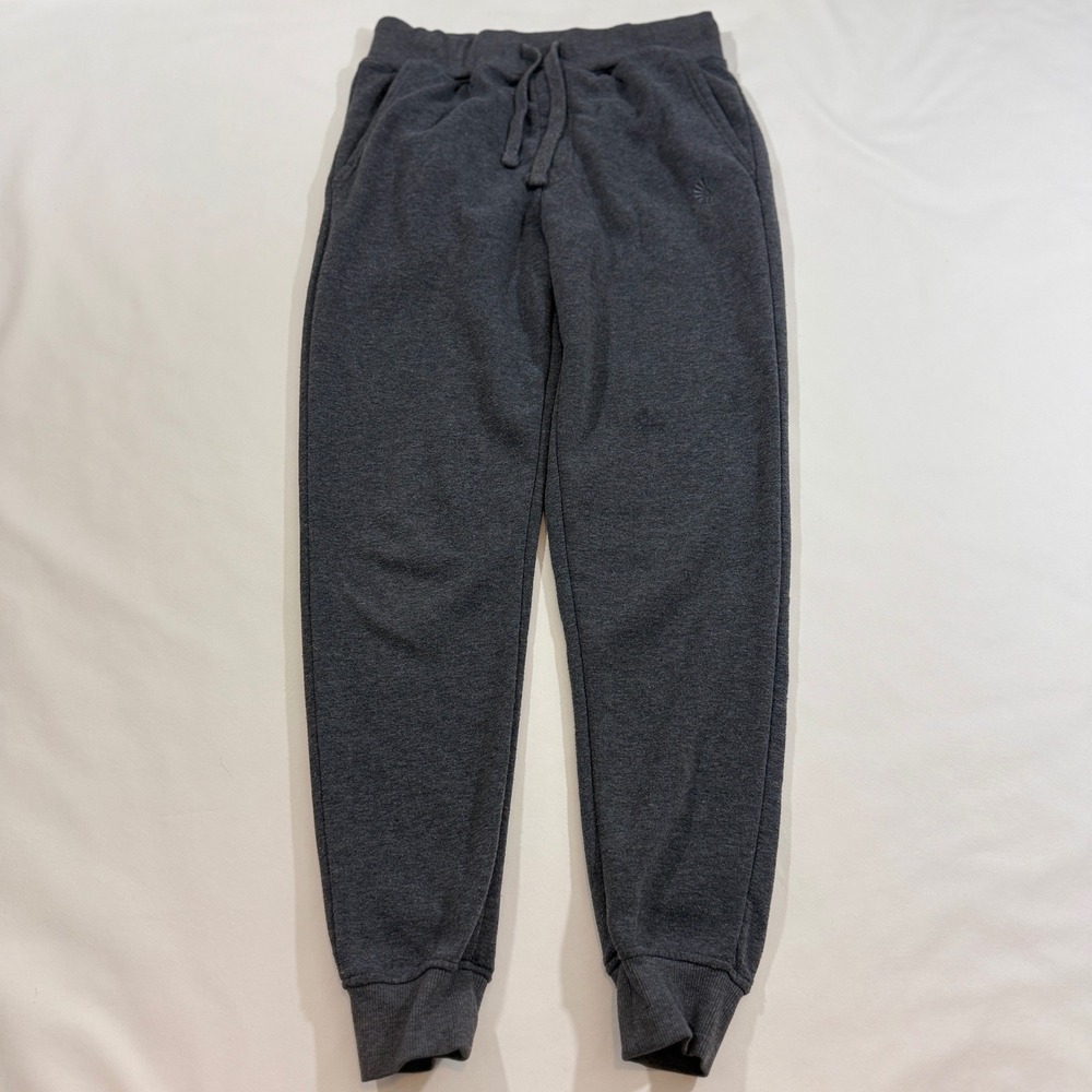 Akademiks Joggers Men Large Charcoal Gray Fleece Drawstring Streetwear Pants